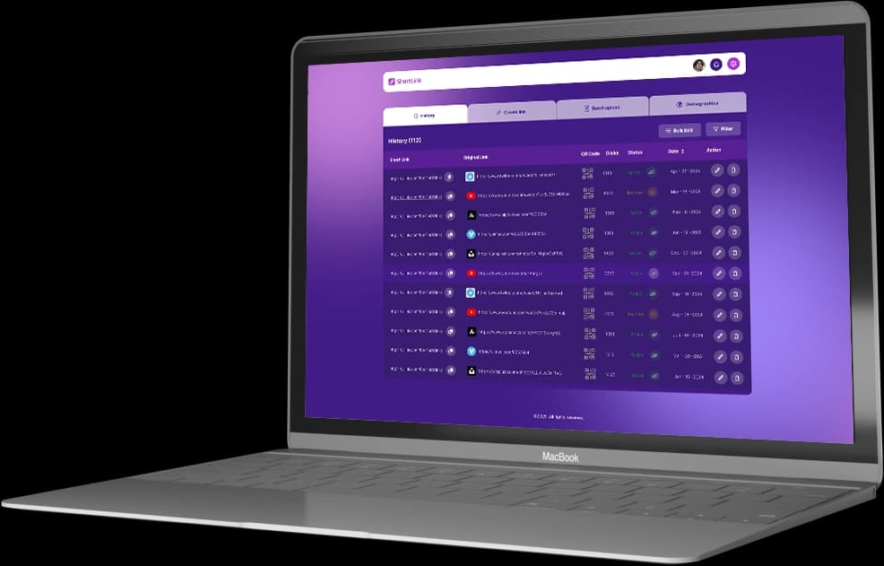 ShortLink project mockup