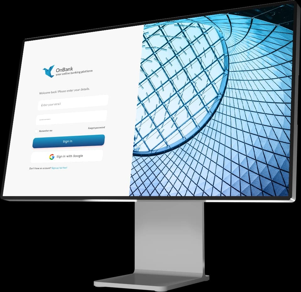 OnBank project mockup